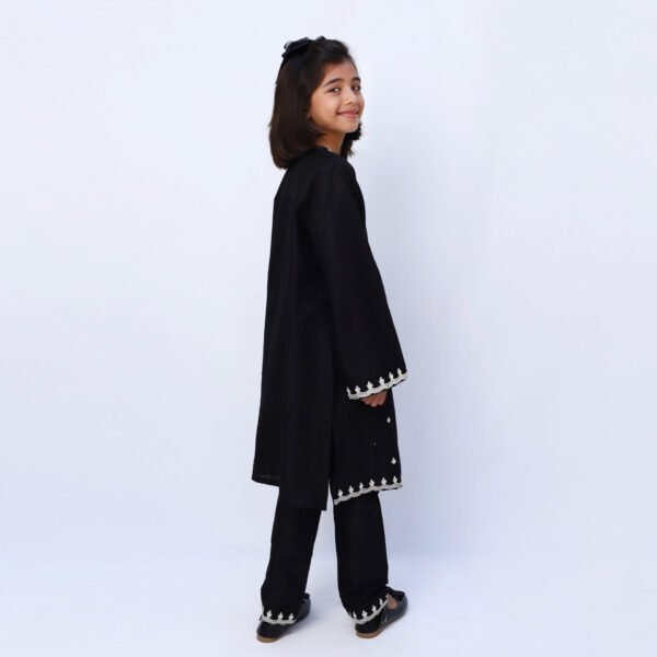 Charcoal 2 Piece Embroidered Dress - Image 2