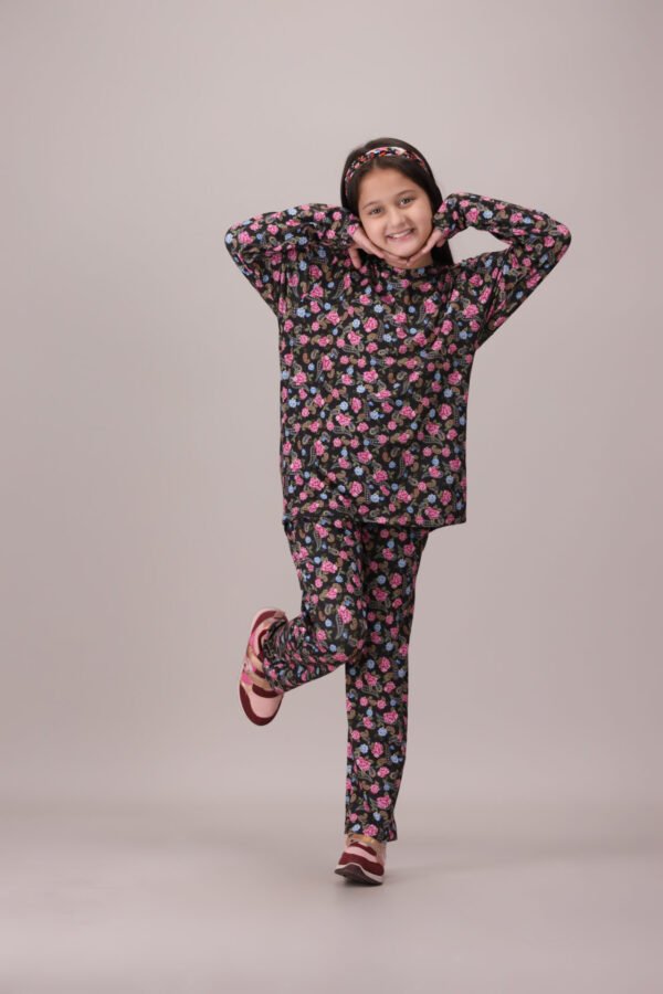 Charcoal Floral 2-Piece Set - Image 3