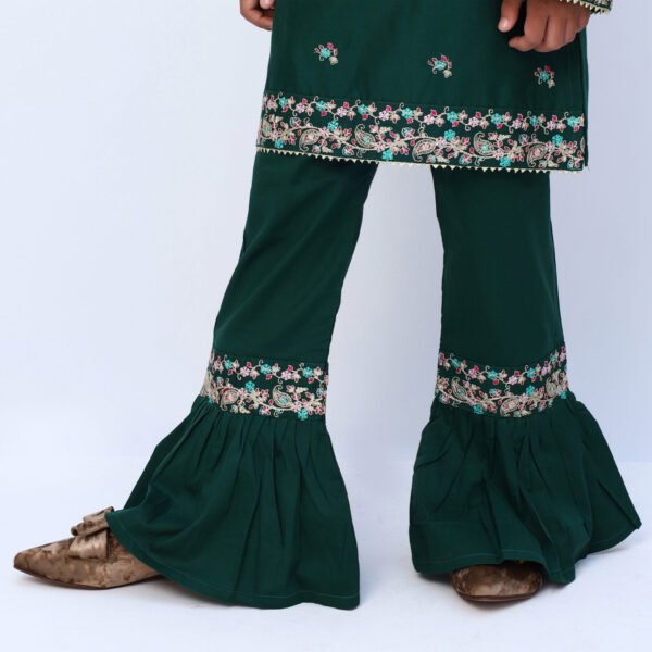 Emerald 2 Piece Embroidered Dress - Image 4