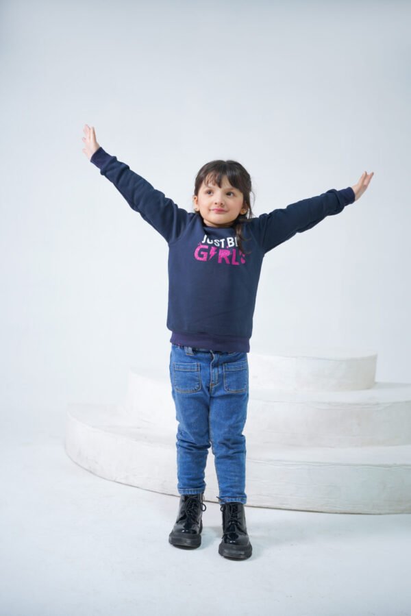 Just Be Girl- Blue Sweatshirt - Image 3