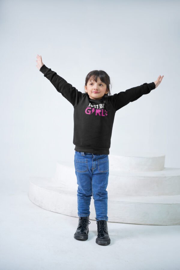 Just Be Girl- Black Sweatshirt - Image 3
