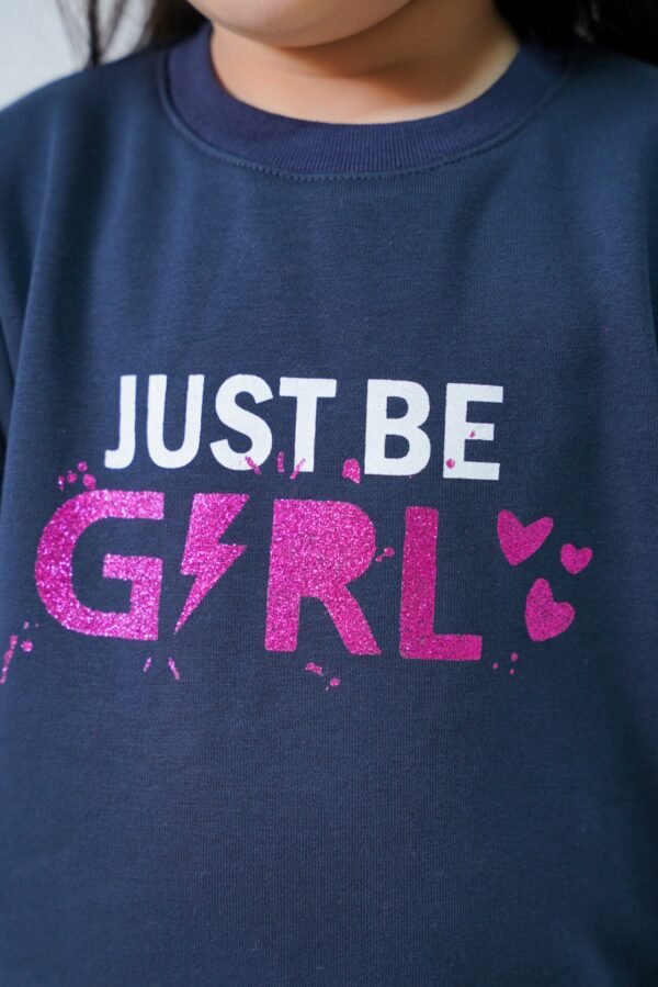 Just Be Girl- Blue Sweatshirt - Image 4