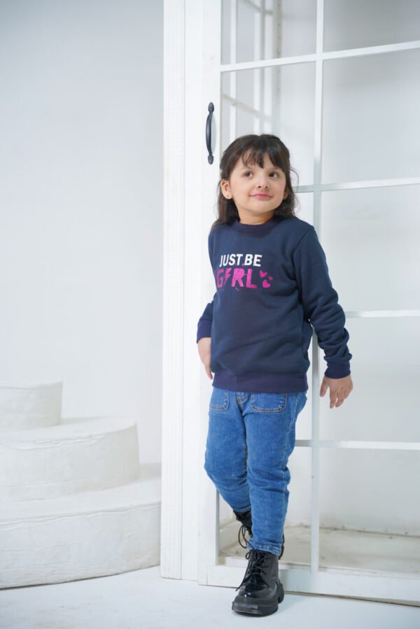 Just Be Girl- Blue Sweatshirt - Image 2