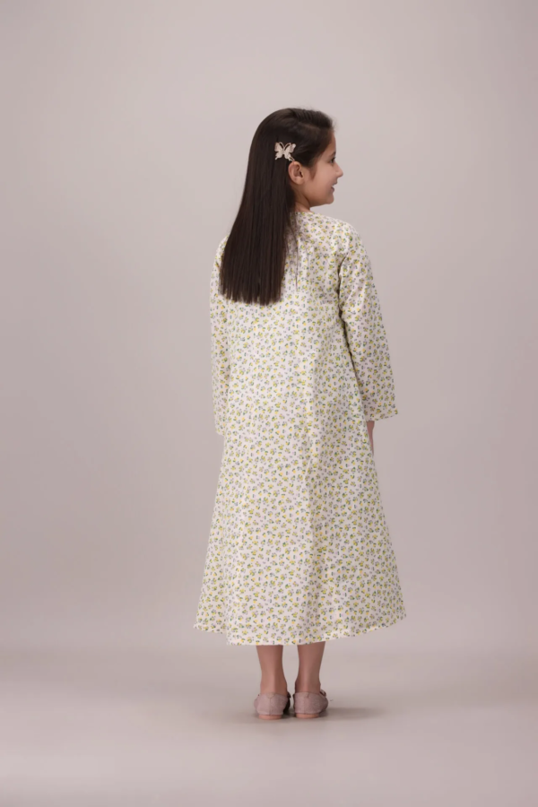 Daisy Floral Maxi Dress for Girls – Timeless Style & Comfort - Image 3