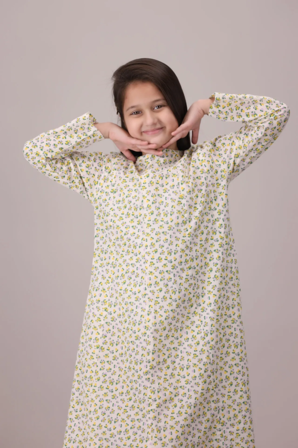 Daisy Floral Maxi Dress for Girls – Timeless Style & Comfort - Image 5