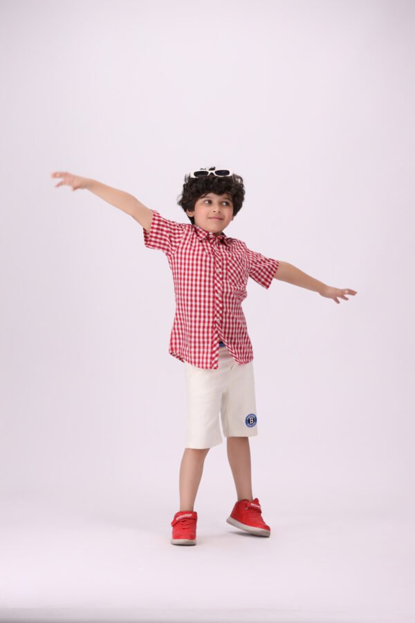 Pink Checkered Shirt for Kids – Stylish, Comfortable & Versatile - Image 5