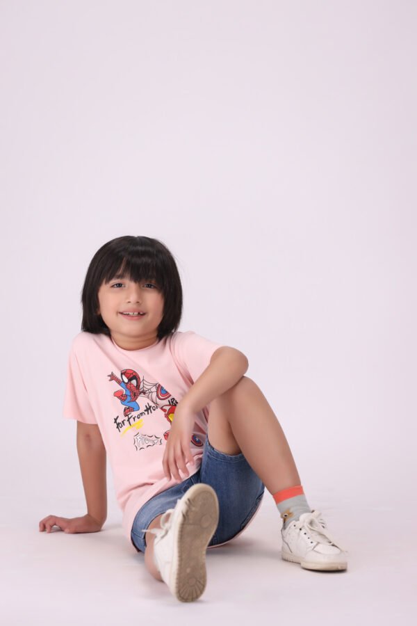 Premium Quality & Style Hero Squad Light Pink Marvel-Inspired T-Shirt for Kids - Image 6