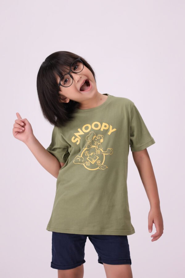 Snoopy Time Traveler T-Shirt – Cool Comfort for Young Explorers - Image 2