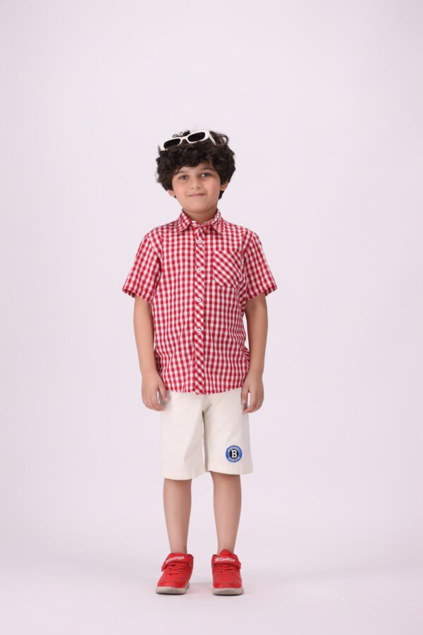 Pink Checkered Shirt for Kids – Stylish, Comfortable & Versatile - Image 3