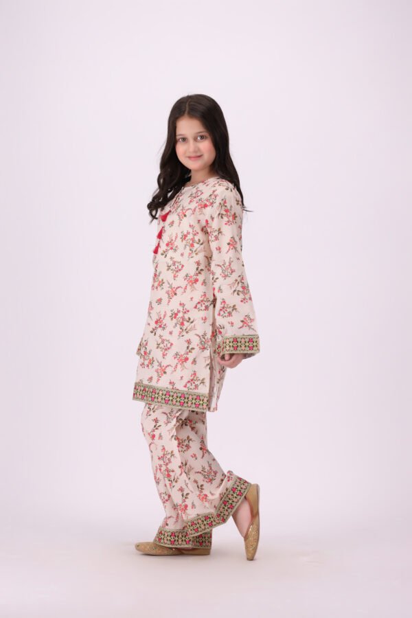 Aangan Phool – 2 Piece Embroidered Dress for Little Fashionistas - Image 4
