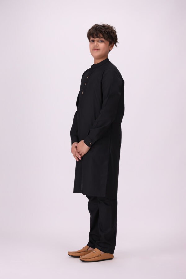 Black Kurta Pajama for Kids – Premium Quality, Affordable Elegance! - Image 4