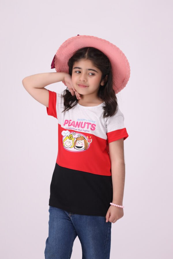 Peanuts Playtime Girls T-Shirt | Vibrant and Stylish Kids' Summer Outfit - Image 3