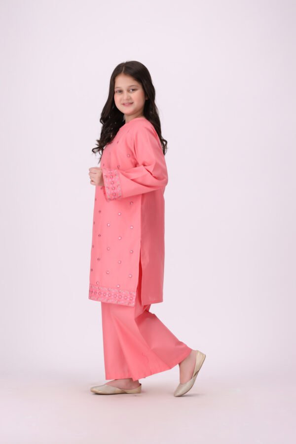 Gulnaar – 2 Piece Embroidered Dress for Little Princesses - Image 3
