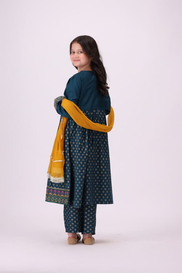 Zarish – 3 Piece Embroidered Dress for Kids: Royal Festive Elegance - Image 7