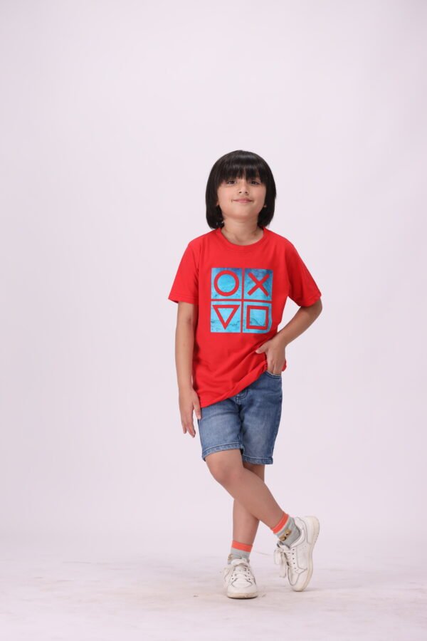 Pixel Play – Bold Red Gaming T-Shirt for Boys | Premium Comfort & Style - Image 2