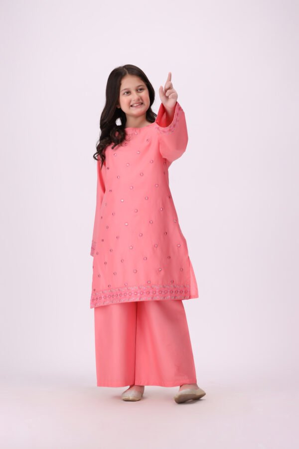 Gulnaar – 2 Piece Embroidered Dress for Little Princesses - Image 2